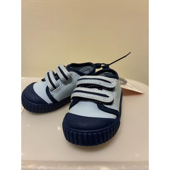 NWT Wonder Nation Toddler Blue Hook and Loop Tennis Shoes Sneakers Size 4 - Picture 1 of 7